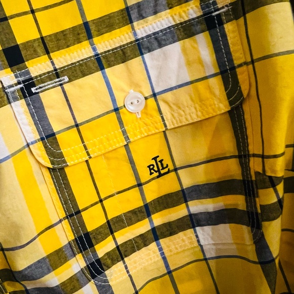 RALPH LAUREN Woman’s Plaid Cotton Twill Point Collar Long Sleeve Shirt 1X RLR - Picture 6 of 7